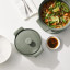 Maxwell & Williams Indulgence Round Casserole, 1.3L - Sage on table