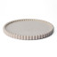 Alkaline Sand Ribbed Edge Round Tray - Nude