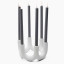 Thread Office White Ribbed Candelabra with candles