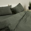 Thread Office Deep Green Washed Cotton Duvet Cover Set - Double