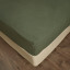 Thread Office Deep Green Washed Cotton Fitted Sheet - King