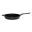 Victoria Signature Soft Seasoned Skillet - 30cm angle
