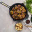 Victoria Signature Soft Seasoned Skillet - 30cm with food
