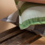 Thread Office Grey Stripe Scatter Cushion Cover, 60cm x 60cm In Use 
