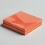 Alkaline Chunky Terrazzo Square Coasters, Set of 2 - Two-Tone Orange