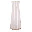 Excellent Houseware Blush Glass Decanter with Gold Rim, 1.2L