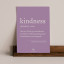 Amaranto Collection Conscious Dictionary A4 Unframed Print, Kindness on a floating shelf