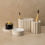 Alkaline Round Ribbed Soap Dish - Sand - products sold separately 