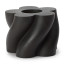 Alkaline Swirl Dinner Candle Holder - Black 