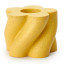 Alkaline Swirl Dinner Candle Holder - Egg Yolk Yellow