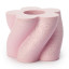 Alkaline Swirl Dinner Candle Holder - Fodant Pink 