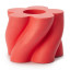 Alkaline Swirl Dinner Candle Holder - Radiant Red