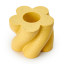 Alkaline Swirl Dinner Candle Holder - Egg Yolk Yellow angled view
