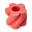Alkaline Swirl Dinner Candle Holder - Radiant Red angled view