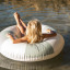 Sunnylife Tube Pool Ring - The Vacay Olive in water