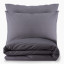Thread Office Charcoal Duvet Cover Set, 200 Thread Count - Double