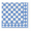 Tavola Checkerboard Biodegradable Napkins, Pack of 25 - Light Blue
