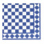 Tavola Checkerboard Biodegradable Napkins, Pack of 25 - Navy Blue