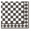 Tavola Checkerboard Biodegradable Napkins, Pack of 25 - Black