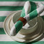 Humble & Mash Green Striped Tablecloth