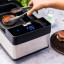 SousChef The Space Neovide NSV100 All-In-One Sous Vide Cooker open in use with meat
