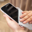 Sorbo Grey Screen Care Cloth in use on cell phone