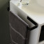 Joon Asymmetrical Towel Rail with a towel