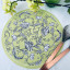 Simply Placemats Lime Paper Place Mat, Pack of 24 on the table