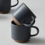 Salisbury & Co Terra Mug, Set of 4 - Charcoal detail