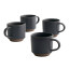 Salisbury & Co Terra Mug, Set of 4 - Charcoal