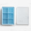 Kitchen Pro Kool 6-Cube Jumbo Silicone Ice Tray - Ice Blue on the kitchen counter