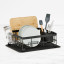 Kitchen Pro Tidy Dish Rack with Silicone Mat with dishes on the counter