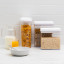 Kitchen Pro Denny Cube Storage Canister - 2.3L on the kitchen counter