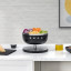 Smeg Kitchen Scale - Matt Black weighing veggies