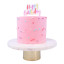 PME Multicolour Happy Birthday Candle - Pink detail on a cake