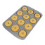 PME Mini Doughnut Non-Stick Pan, 12-Cup detail with dough
