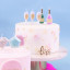 PME Prosecco Candles, Set of 5 on a cake