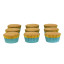 PME Foil Lined Cupcake Cases, Pack of 30 - Blue with Gold Foil Trim detail of cupcakes
