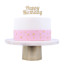 PME Happy Birthday Candle - Gold detail on a cake