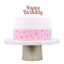 PME Happy Birthday Candle - Rose Gold detail on a cake