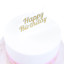 PME Happy Birthday Candle - Gold detail on a cake