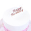PME Happy Birthday Candle - Rose Gold detail on a cake