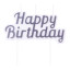 PME Happy Birthday Candle - Silver