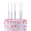 PME Glitter Candles, Pack of 16 - Silver detail on a cake