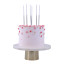 PME Glitter Candles, Pack of 16 - Silver detail on a cake