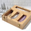 Trendz Of Today Bamboo Holder for Sandwich/Zip Lock Bags on the table