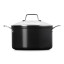 Le Creuset Essential Non-Stick Ceramic Stockpot with Glass Lid, 24cm angle