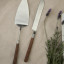 Nicolson Russell Wooden Cake Knife & Server, Set of 2 on the table