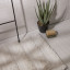 Thread Office White Highlow Stripe Bath Mat, 60cm x 90cm Detail Of The Texture 