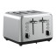 Swan Townhouse Stainless Steel 4-Slice Toaster, 1850W - Silver